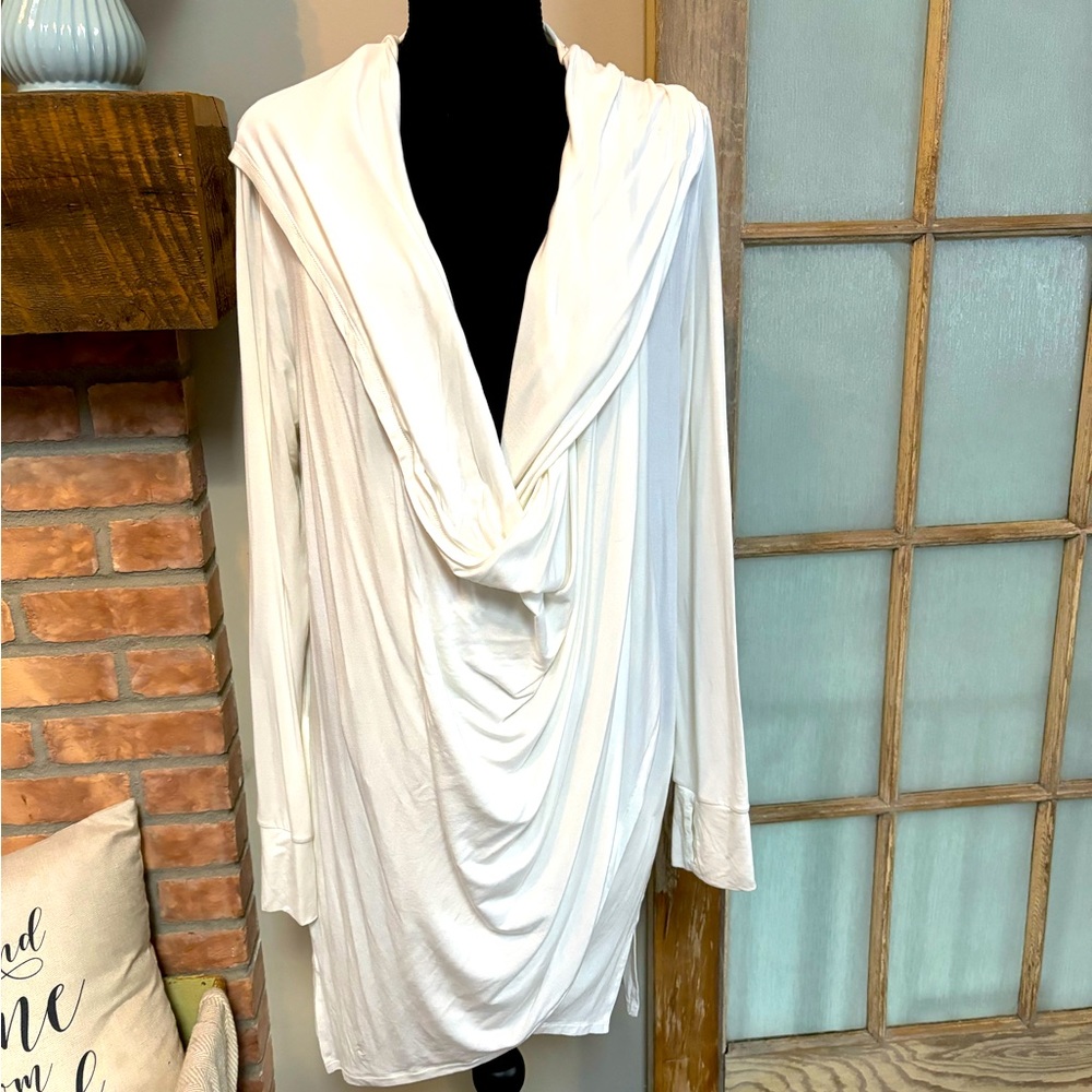 CUDDL DUDS Ultrasoft Drape Front Cardigan with Hood